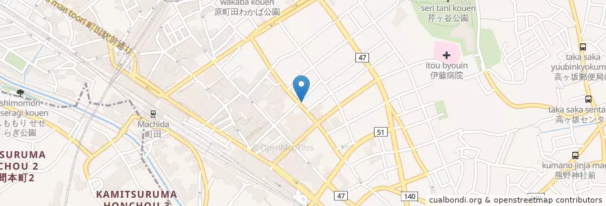 Mapa de ubicacion de やすおか医院 en اليابان, 東京都, 町田市.