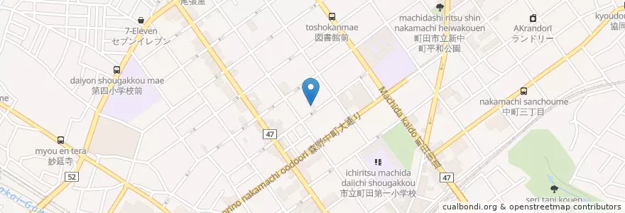 Mapa de ubicacion de 町田純福音教会 en Japan, 東京都, 町田市.