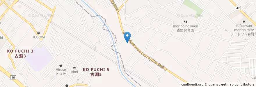 Mapa de ubicacion de ふぁみりあ歯科 en Japón, Prefectura De Kanagawa, Tokio, 相模原市, Machida, 南区.