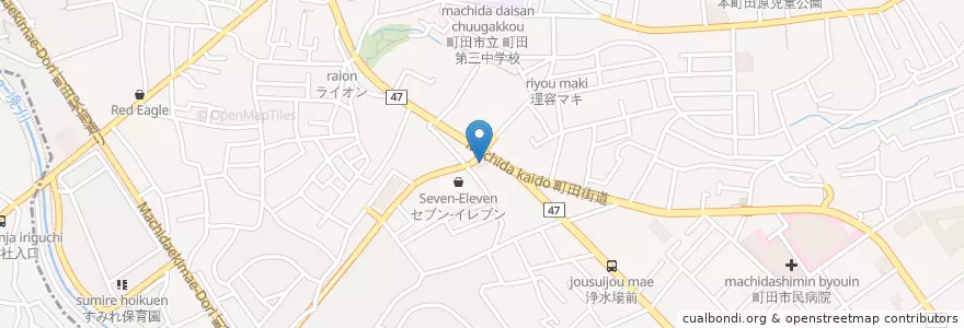 Mapa de ubicacion de すき家 en ژاپن, 東京都, 町田市.