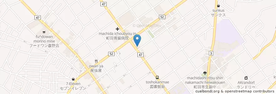 Mapa de ubicacion de 味ん味ん en اليابان, 東京都, 町田市.