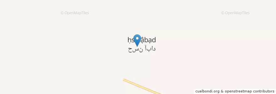 Mapa de ubicacion de حسن‌آباد en 이란, استان فارس, شهرستان مرودشت, بخش مرکزی شهرستان مرودشت, دهستان مجدآباد, حسن‌آباد.
