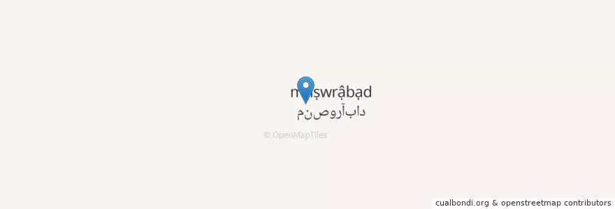 Mapa de ubicacion de منصورآباد en 이란, استان فارس, شهرستان مرودشت, بخش مرکزی شهرستان مرودشت, دهستان مجدآباد, منصورآباد.