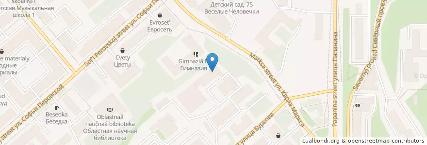 Mapa de ubicacion de Газпромбанк en Россия, Северо-Западный Федеральный Округ, Мурманская Область, Городской Округ Мурманск.