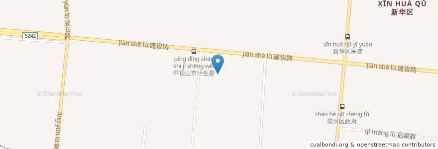 Mapa de ubicacion de 曙光街街道 en 中国, 河南省, 平顶山市, 新华区, 曙光街街道.