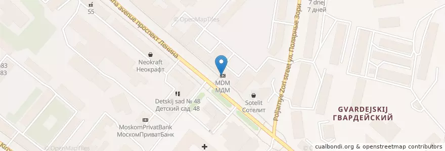 Mapa de ubicacion de МДМ en Rusia, Северо-Западный Федеральный Округ, Óblast De Múrmansk, Городской Округ Мурманск.