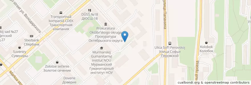 Mapa de ubicacion de Автомастер en Rusia, Северо-Западный Федеральный Округ, Óblast De Múrmansk, Городской Округ Мурманск.
