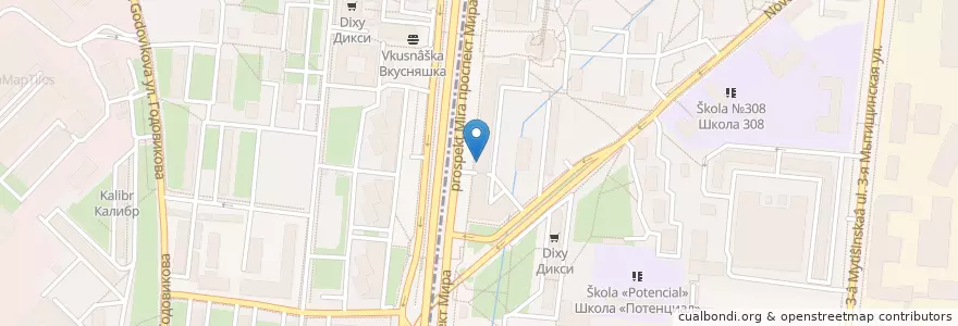 Mapa de ubicacion de Здоров.ру en Russie, District Fédéral Central, Moscou, Северо-Восточный Административный Округ, Останкинский Район.