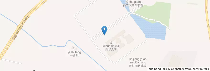 Mapa de ubicacion de 西华大学街道 / Xihua University en China, Sichuan, 成都市, 金牛区, 西华大学街道 / Xihua University, 红光街道.