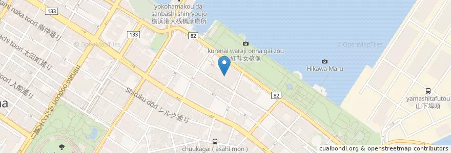 Mapa de ubicacion de 神奈川県立県民ホール en Japon, Préfecture De Kanagawa, 横浜市, 中区.