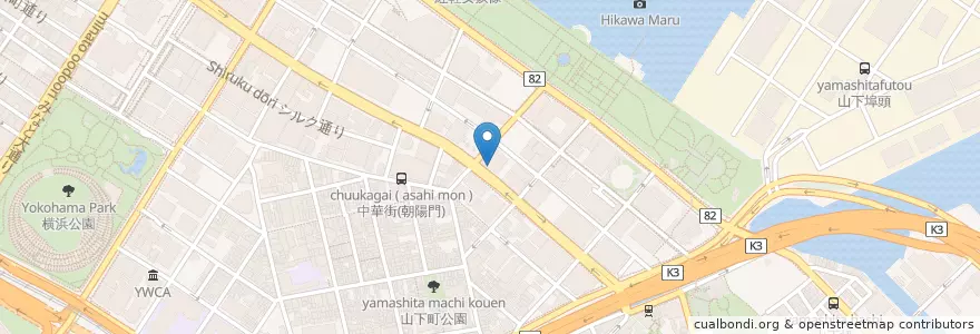 Mapa de ubicacion de ドトールコーヒーショップ 山下町店 en ژاپن, 神奈川県, 横浜市, 中区.