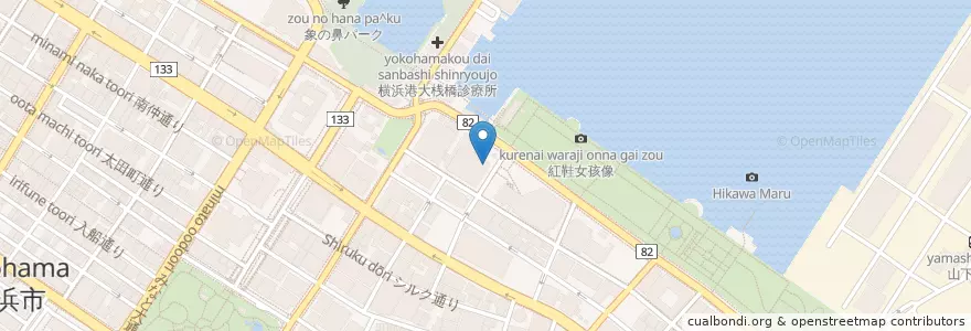 Mapa de ubicacion de ドトールコーヒーショップ en ژاپن, 神奈川県, 横浜市, 中区.