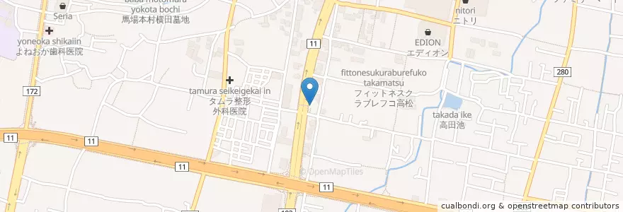 Mapa de ubicacion de 沖天満宮 en Japan, Präfektur Kagawa, 高松市.