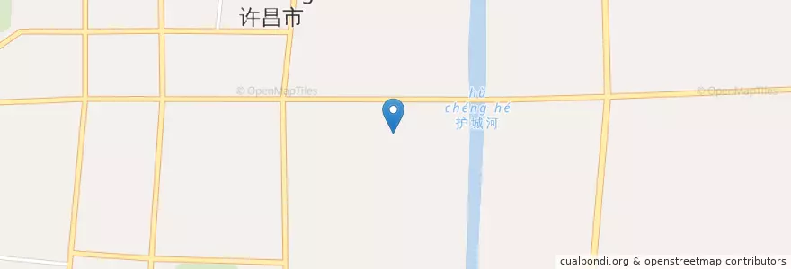 Mapa de ubicacion de 东大街道 en China, Henan, 许昌市, 魏都区, 建安区, 东大街道.