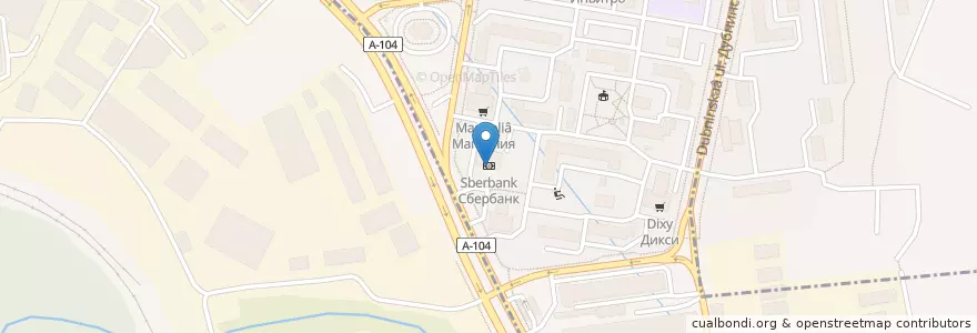 Mapa de ubicacion de Сбербанк en Rusia, Центральный Федеральный Округ, Москва, Северный Административный Округ, Бескудниковский Район.