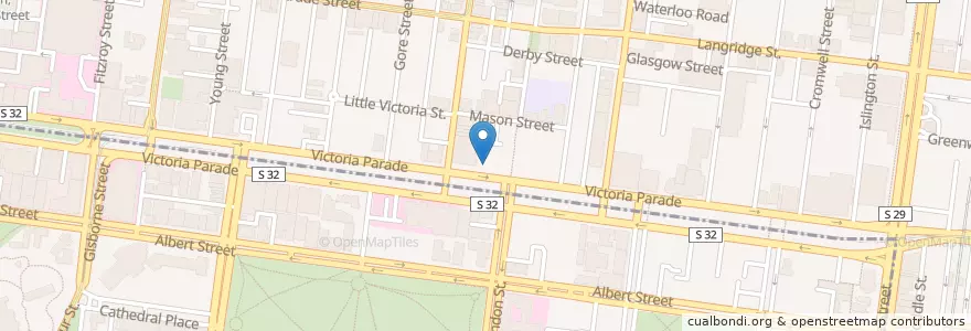 Mapa de ubicacion de Collingwood Dental Practice en Australië, Victoria, City Of Yarra.
