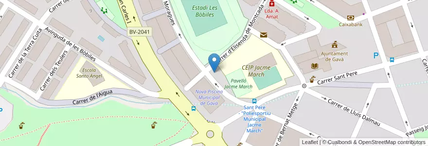 Mapa de ubicacion de 101 Pavelló Jaume March en 西班牙, Catalunya, Barcelona, Baix Llobregat, Gavà.