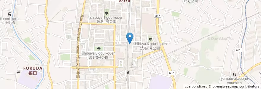 Mapa de ubicacion de 高座渋谷出張所 en 일본, 가나가와현, 大和市.