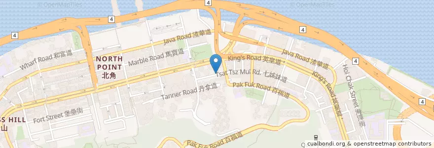 Mapa de ubicacion de Healthy Gardens en 中国, 広東省, 香港, 香港島, 新界, 東區 Eastern District.