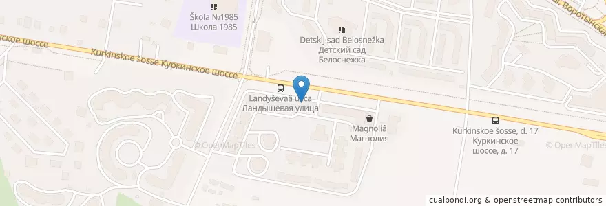Mapa de ubicacion de Отделение связи №125466 en Rusia, Центральный Федеральный Округ, Москва, Северо-Западный Административный Округ, Район Куркино.