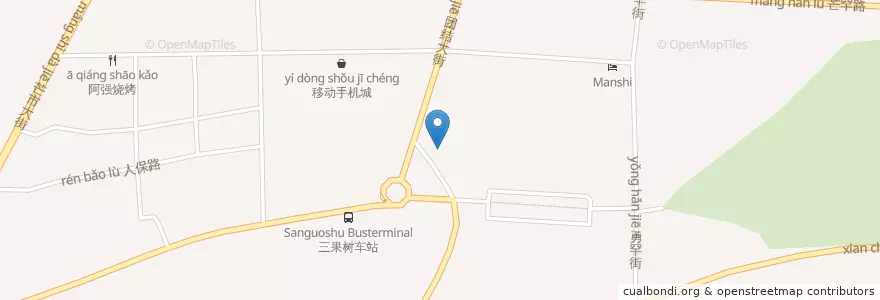 Mapa de ubicacion de 勐焕街道 en 中国, 雲南省, 徳宏タイ族チンポー族自治州, 芒市, 勐焕街道.