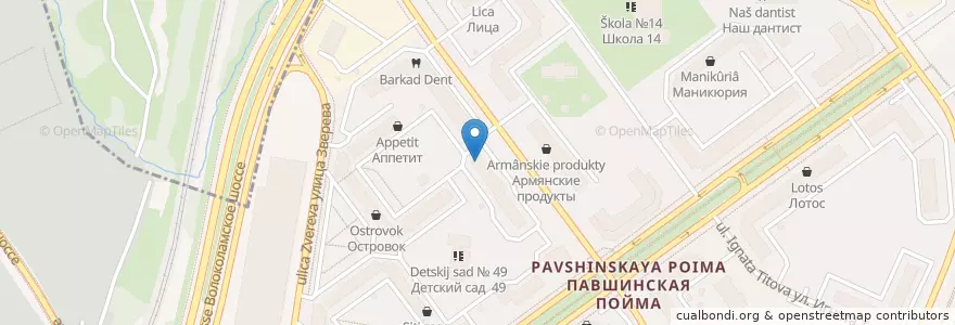 Mapa de ubicacion de Сано+Терра en Rússia, Distrito Federal Central, Oblast De Moscou, Городской Округ Красногорск.