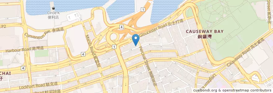 Mapa de ubicacion de Cross-harbour en 中国, 广东省, 香港 Hong Kong, 香港島 Hong Kong Island, 新界 New Territories, 灣仔區 Wan Chai District.