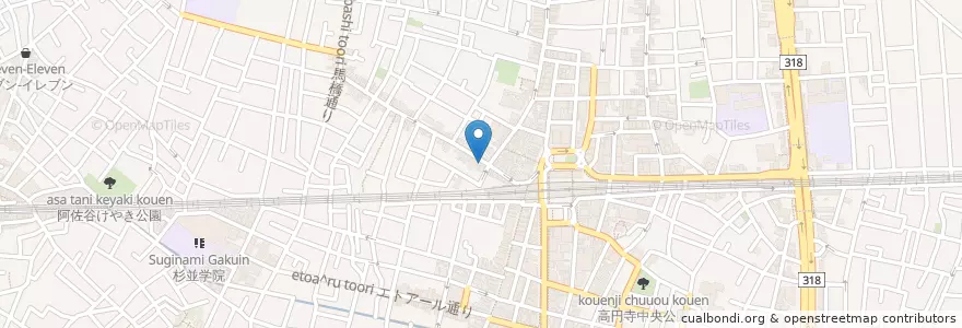 Mapa de ubicacion de 高田屋薬局 en Japon, Tokyo, 杉並区.