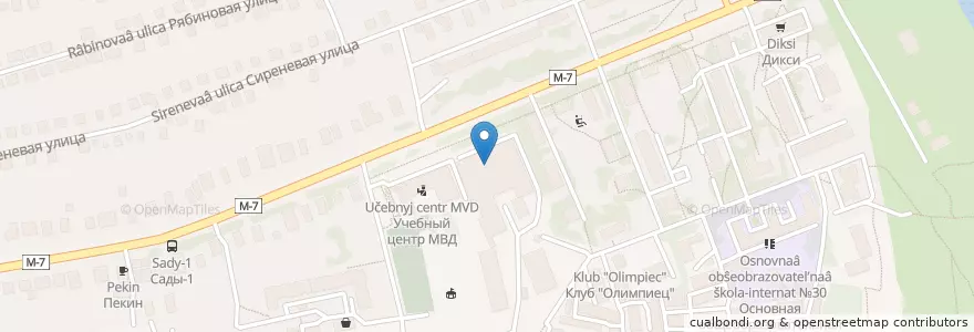 Mapa de ubicacion de ИПП МВД en روسيا, Центральный Федеральный Округ, فلاديمير أوبلاست, Городской Округ Владимир.