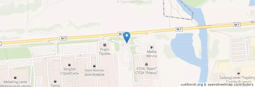 Mapa de ubicacion de City Oil en روسيا, Центральный Федеральный Округ, فلاديمير أوبلاست, Городской Округ Владимир.