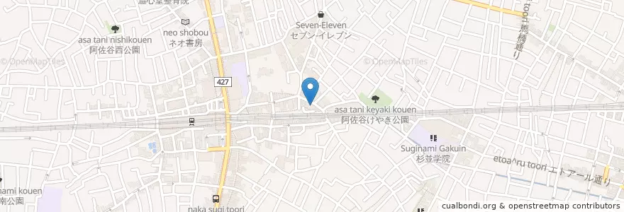Mapa de ubicacion de なないろ薬局 en Japón, Tokio, Suginami.