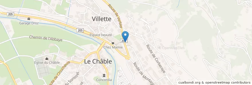 Mapa de ubicacion de L'Escale en Svizzera, Vallese, Entremont, Bagnes.