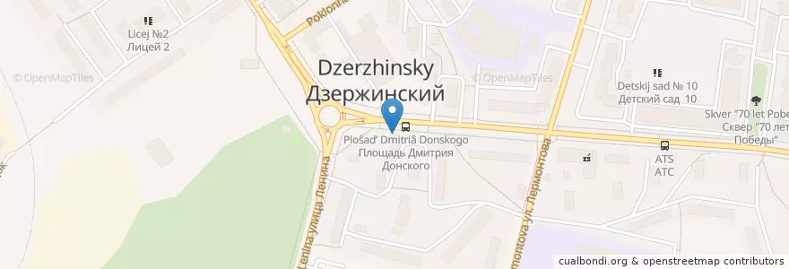 Mapa de ubicacion de Возрождение en Rusia, Distrito Federal Central, Óblast De Moscú, Городской Округ Дзержинский.