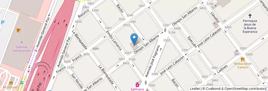 Mapa de ubicacion de 1015 Poberaj S.A., Villa Devoto en Argentina, Buenos Aires, Comuna 11.