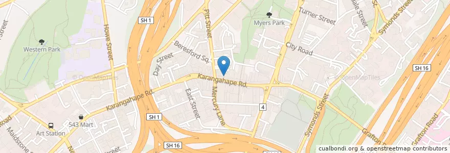 Mapa de ubicacion de Little Turkish Cafe en Yeni Zelanda, Auckland, Waitematā.