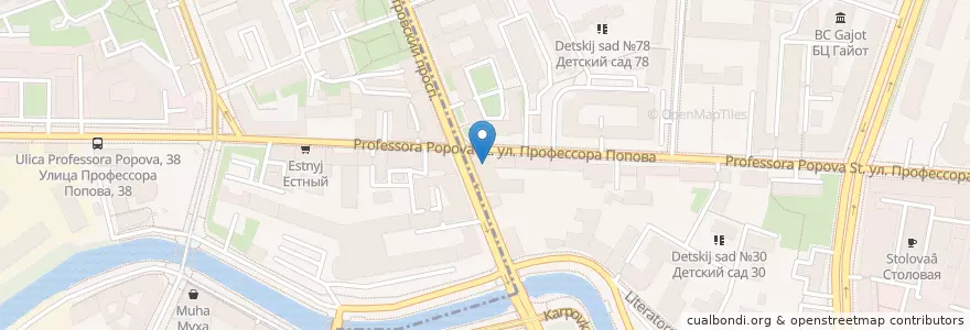 Mapa de ubicacion de МДМ банк en Russia, Northwestern Federal District, Leningrad Oblast, Saint Petersburg, Petrogradsky District, Округ Аптекарский Остров.
