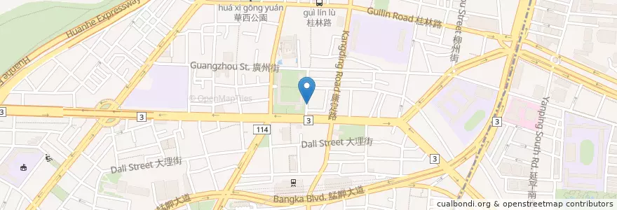 Mapa de ubicacion de 聖娜多堡咖啡 en Taiwan, Nuova Taipei, Taipei, Distretto Di Wanhua.