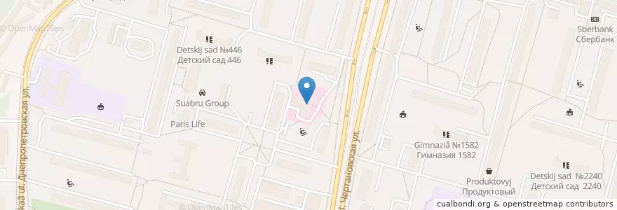 Mapa de ubicacion de Детская поликлиника №129 en 俄罗斯/俄羅斯, Центральный Федеральный Округ, Москва, Южный Административный Округ.