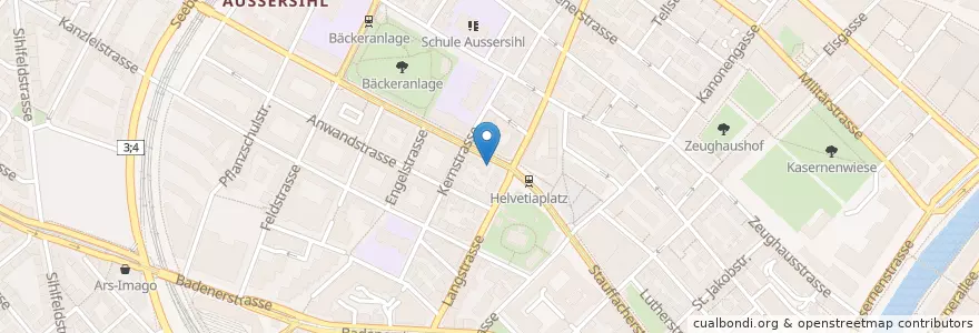 Mapa de ubicacion de Subway en Switzerland, Zurich, District Zurich, Zurich.
