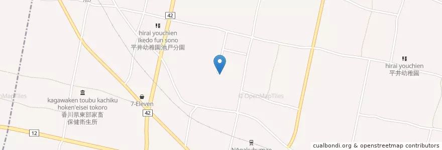 Mapa de ubicacion de 香川大学農学部 en Jepun, 香川県, 木田郡, 三木町.