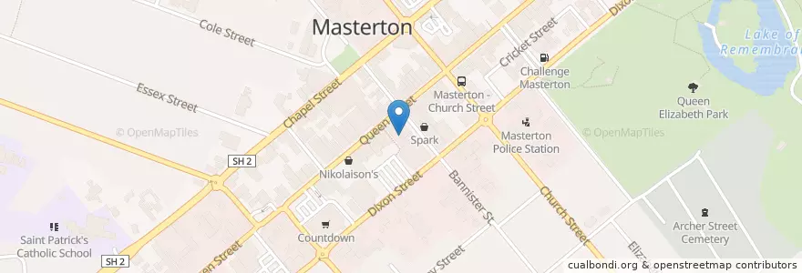 Mapa de ubicacion de Kiwibank Masterton en New Zealand / Aotearoa, Wellington, Masterton District.