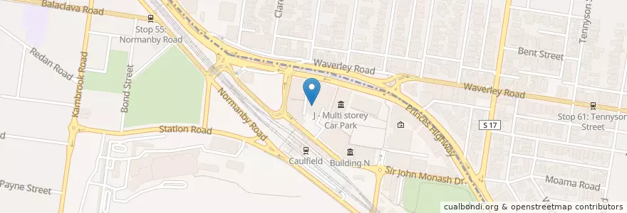 Mapa de ubicacion de Caulfield Plaza Pharmasave en オーストラリア, ビクトリア, City Of Stonnington, City Of Glen Eira.