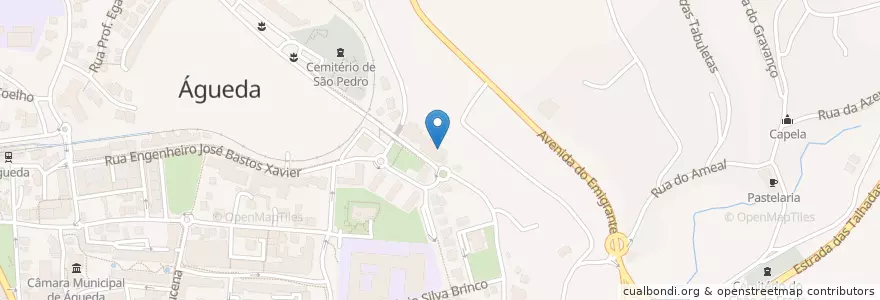 Mapa de ubicacion de Cliria en Portogallo, Aveiro, Centro, Baixo Vouga, Águeda, Águeda E Borralha.