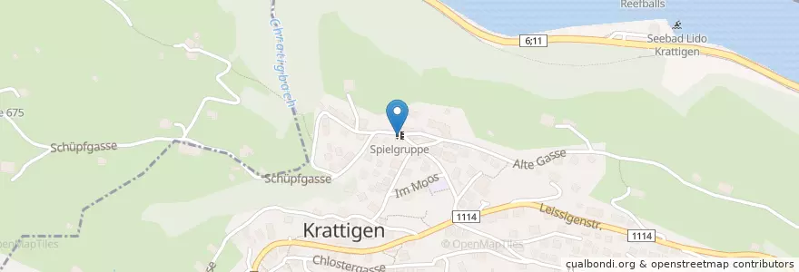 Mapa de ubicacion de Spielgruppe en Switzerland, Bern/Berne, Verwaltungsregion Oberland, Verwaltungskreis Frutigen-Niedersimmental.