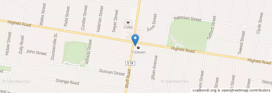 Mapa de ubicacion de 7-Eleven en أستراليا, ولاية فيكتوريا, City Of Bayside.