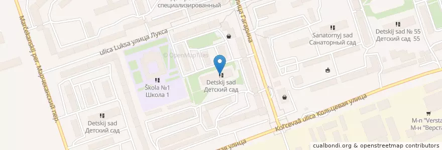 Mapa de ubicacion de Детский сад №58 en Rússia, Distrito Federal Oriental, Oblast De Magadan, Городской Округ Магадан.