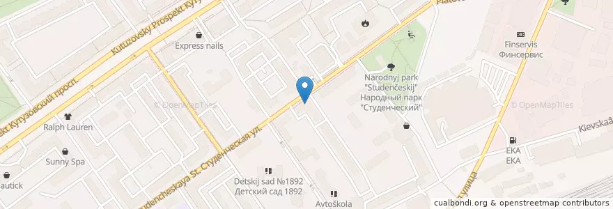 Mapa de ubicacion de Фрателло en Rusia, Центральный Федеральный Округ, Москва, Западный Административный Округ, Район Дорогомилово.