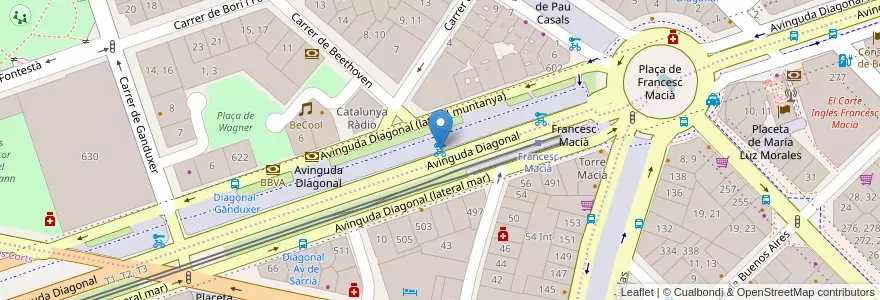 Mapa de ubicacion de 102 - Av. Diagonal 612 en إسبانيا, كتالونيا, برشلونة, بارسلونس, Barcelona.