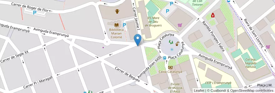 Mapa de ubicacion de 102 Institut Bruguers en Испания, Каталония, Барселона, Баш-Льобрегат.