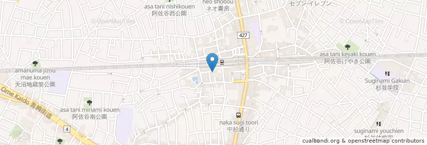 Mapa de ubicacion de 西蓮寺 en Japonya, 東京都, 杉並区.